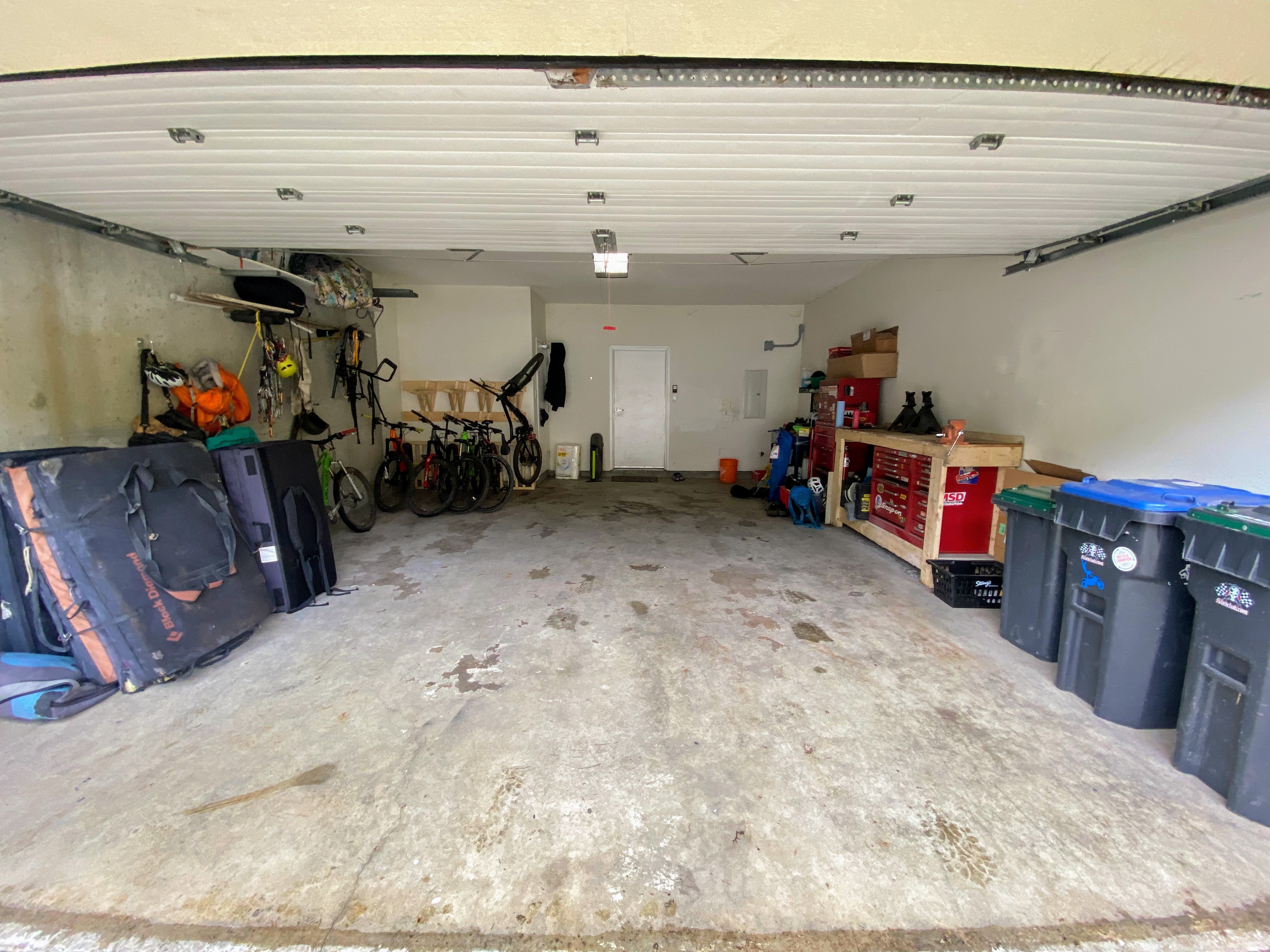 Double car garage with driveway parking