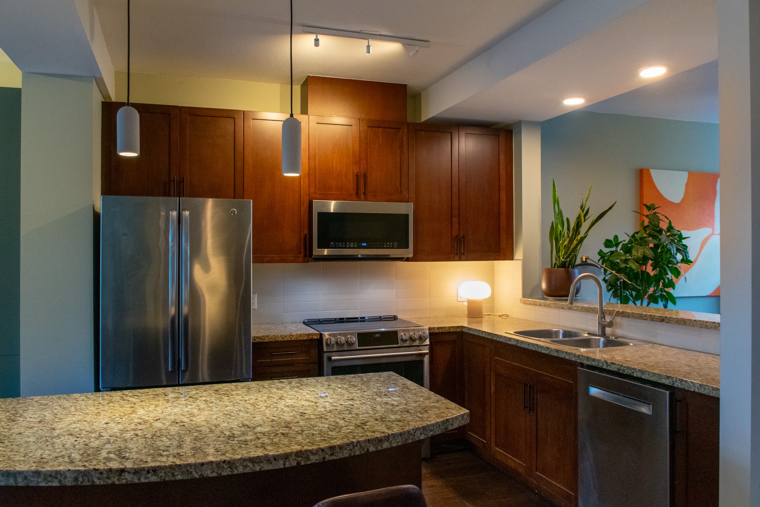 Modern kitchen with updated appliances